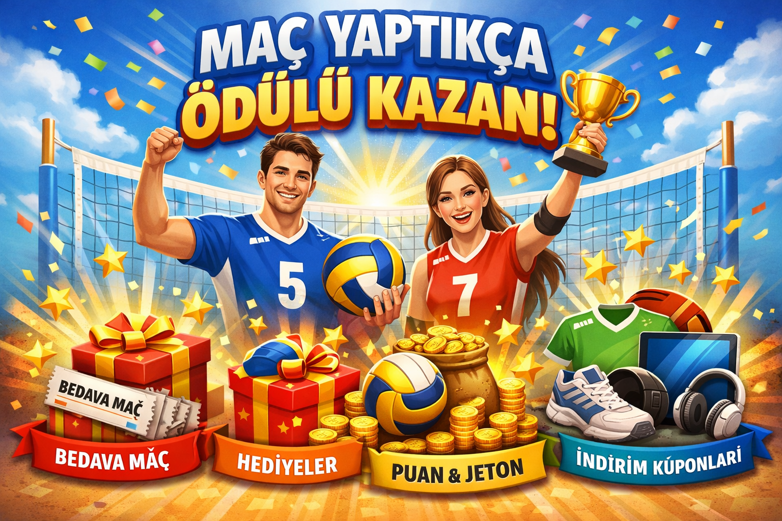 🏐 MAÇ YAPTIKÇA ÖDÜLÜ KAZAN! 🏆